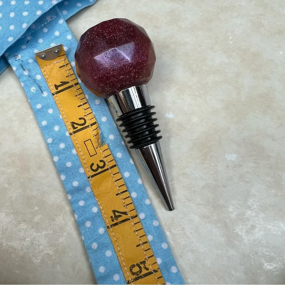 Wine cork with sparkles